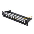 10inch 12-port Blank Patch Panel Rack Including Cable for Cat.5e/cat6