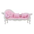 Long Sofa Chaise Lounge Recliner Model for 1:6 Dollhouse Bjd Pink
