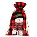 Christmas Drawstring Candy Bags Apple Bags Biscuit Bags, Snowman