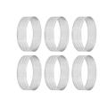 6pcs Circular Tart Rings with Holes Stainless Steel Cake Mould 10cm