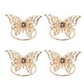 Napkin Rings Set Of 4 Gold Butterfly Napkin Rings Napkin Holders