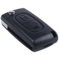 Remote Car Key Case for Citroen C2 C3 C4 C5 C6 C8 2 Buttons Black
