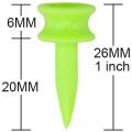 Step Down Golf Tees 1 Inch 100 Count Plastic Golf Castle Tees(green)