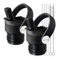 2 Pcs Flexible Handle Top Straw Lid for Hydro Flask 18 21 24 Oz