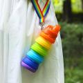 Water Bottle for Kids, Portable Foldable Silicone Water Bottles,