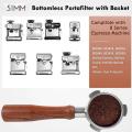 Coffee Bottomless Portafilter for Filter 51mm Filter Basket Coffee