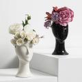 Ceramic Vase Brains Wide Open Plant Pot Art Home Desk Decoration B