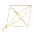 Freestanding Geometric Swing Iron Plants Holder Triangular Rack Gold