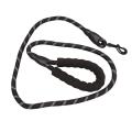5 Ft Strong Dog Leash Comfortable Highly Reflective Threads Black