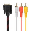Adapter Cable,rca Cable Rca Audio Cable for Hdtv Pc Dvd,5ft/ 1.5m