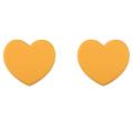 2pcs Heart-shaped Anti-scalding Silicone Pot Pad Coaster (yellow)