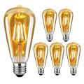 Vintage Light Bulb E27, St64 4w 3000k, Perfect for Nostalgia(6pcs)