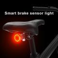 Bike Rear Light Led Charging Bicycle Smart Auto Brake Sensing Light F