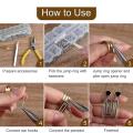 1544 Pcs Open Jump Rings Kit for Making Earring Necklace Bracelet B