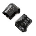 2pcs Black Brass Diff Cover Front and Rear Axle Housing Cover