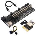 1 Set Pcie Riser 1x to 16x Graphic Extension with Temperature Sensor