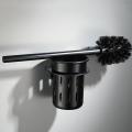 Black Aluminum Toilet Brush Set Household Bathroom Cleaning Tool