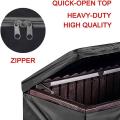Outdoor Deck Box Cover with Zipper Storage Protective Cover Medium