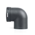 60mm Car Heater Air Ducting Pipe Elbow Outlet Connector Black Plastic