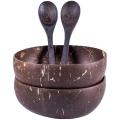 Coconut Bowls and Wooden Spoons for Serving Noodle