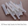80pcs Hot Melt Glue Stick 7x100mm Glue Stick Transparent Hot Melt
