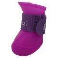 Purple S, Pet Shoes Booties Rubber Dog Waterproof Rain Boots