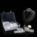 16pcs Mixed Sizes Storage Clear Beads Box with Lids for Jewelry