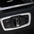 Switch Button Silver Head Light Decorationfor-bmw X1 F48 2016 2017