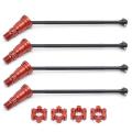 4pcs Metal Front and Rear Drive Shaft Cvd,red