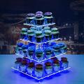 4 Tier Cupcake Stand Acrylic Stand with Led Light (warm Light)