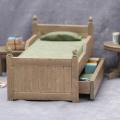 1/12 Dollhouse Miniature Bed,dolls House Furniture Queen Bed