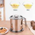 Bacon Grease Container with Strainer,1.3l Stainless Steel Strainer