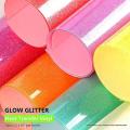 8 Pcs Glitter Htv Heat Transfer Vinyl Bundle,glow In The Dark Color