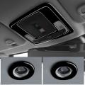 Glossy Black Interior Front Rear Reading Light Lamp Cover Trim