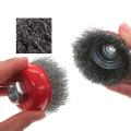2.5 Inch Crimped Wire Brush for Grinders,wire Cup Brush,2 Pack,red