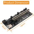 1 Set Pcie Riser 1x to 16x Graphic Extension with Temperature Sensor