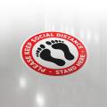 4x Social Distancing Floor Decal Sticker - Stop 6 Feet Distance