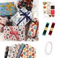 Wrapping Paper 6 Sheets,recyclable Gift Wrap 70x 50cm