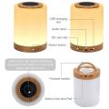 Night Light with Bluetooth Speaker, Smart Press Sensor Bedside Lamp