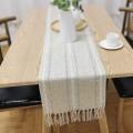 Woven Table Runner with Tassel for Dining Party Holiday 13 X 70inch,b