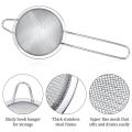3 Pieces Cocktail Strainer Stainless Steel Tea Strainers Conical