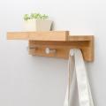 Wooden Wall Shelf Wall Mount Organizer for Kitchen Bedroom(3 Hooks)