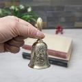 Metal Alarm Hand Hold Call Bell Desktop Tea Dinner Game Bell, Gold