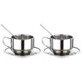 Coffee Cup Set - Stainless Steel Double Walled Cup 125ml (set Of 2)