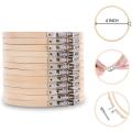 10 Pcs 4 Inch Bamboo Embroidery Hoops for Diy Art Craft Handy Sewing