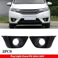 1 Pair Bezel Fog Light Cover with Hole for Honda Fit Jazz 2014-2017