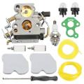 Carburettor with Air Filter and Fuel Pipe Filter for Husqvarna 235