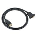 Hdmi Extension Cable with Screw Nut - Gold Plated Plugs,black (1ft)