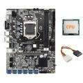 B75 Eth Mining Motherboard with Cpu+4pin Ide to Sata Cable