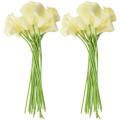 18x Artificial Calla Lily Flowers Creamy